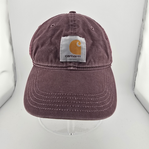 Carhartt Plum Mesh-Back Cotton Twill Cap with Logo Patch - Picture 2 of 7